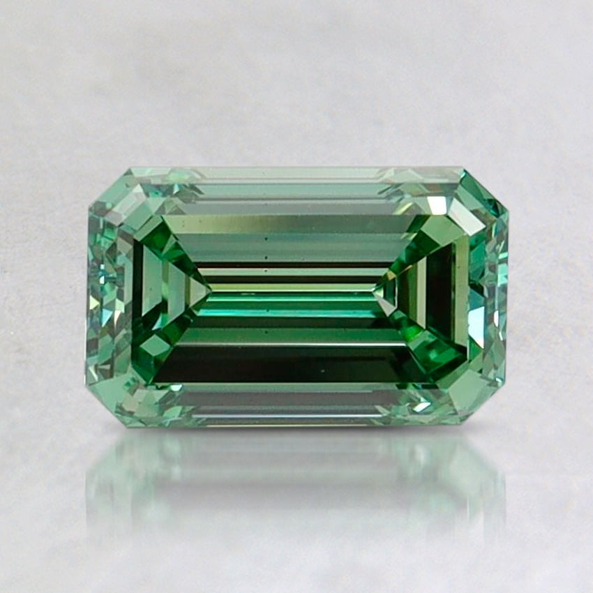 1.01 Ct. Fancy Vivid Pacific Green Emerald Lab Grown Diamond
