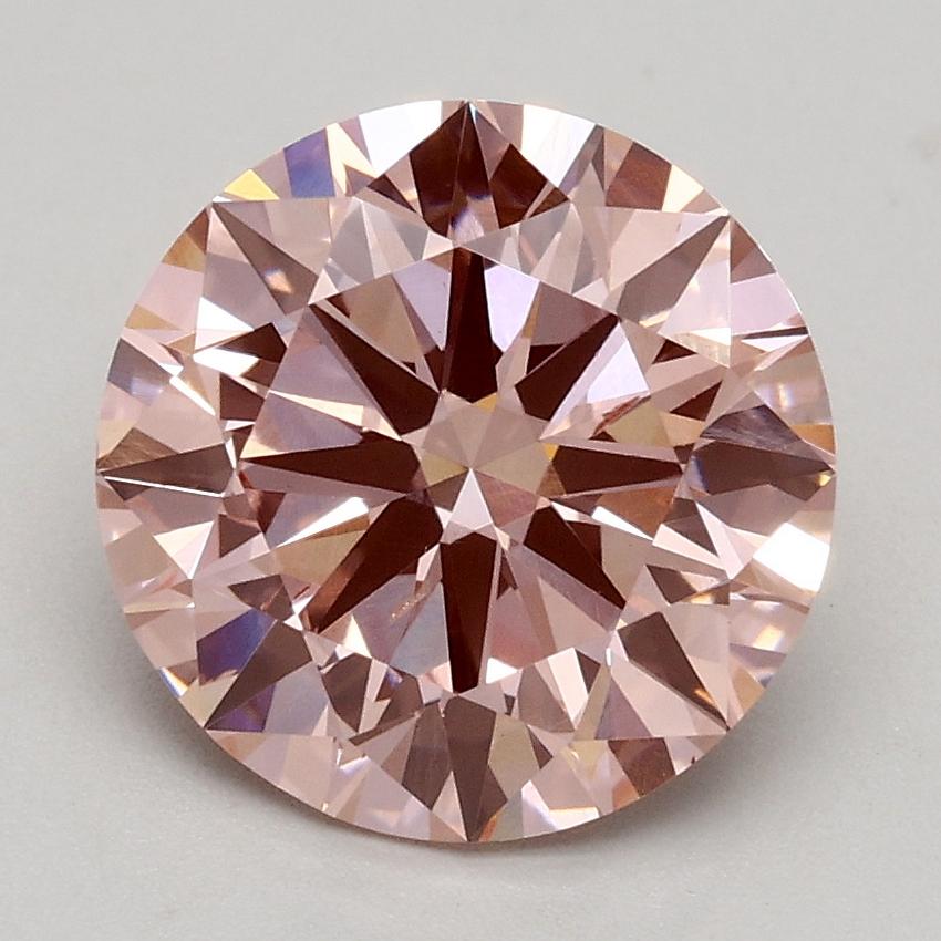 2.11 Ct. Fancy Intense Pink Round Lab Grown Diamond