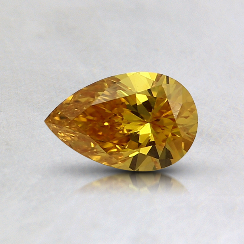 0.39 Ct. Fancy Vivid Orange-Yellow Pear Lab Grown Diamond