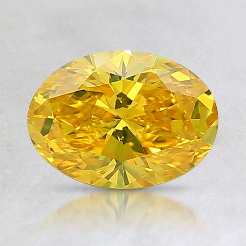 1.10 Ct. Fancy Vivid Yellow Oval Lab Created Diamond