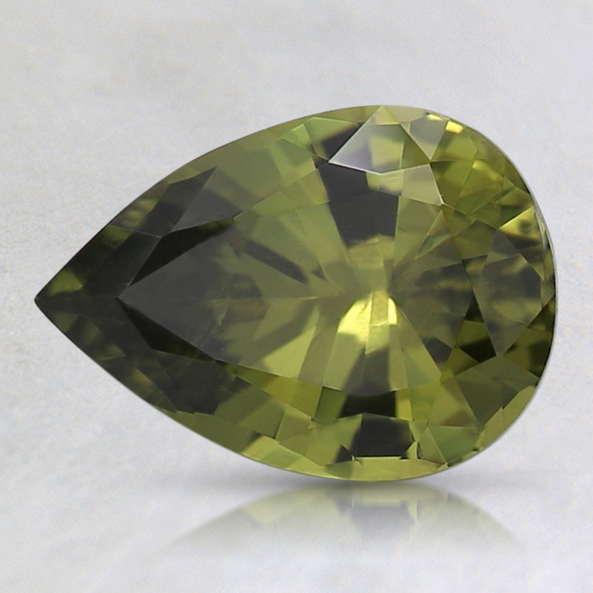 8.9x6.3mm Unheated Green Pear Australian Sapphire