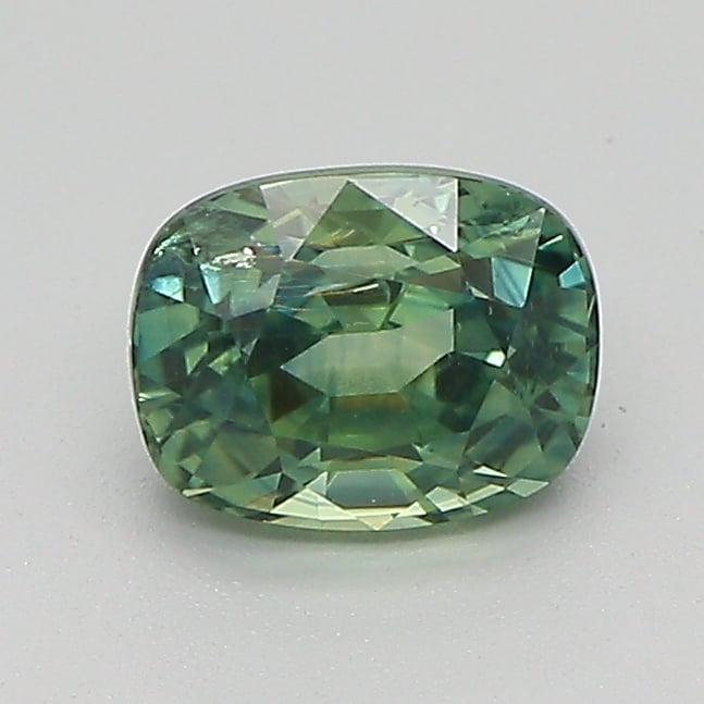 6.3x4.9mm Green Cushion Montana Sapphire