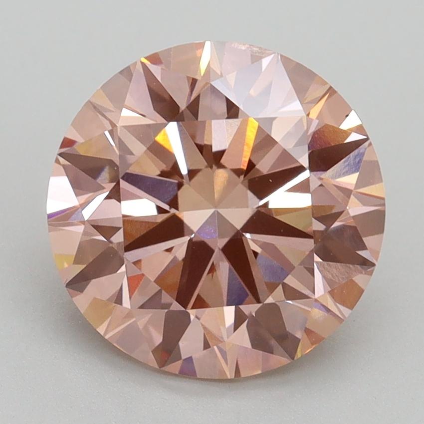 3.20 Ct. Fancy Intense Pink Round Lab Grown Diamond