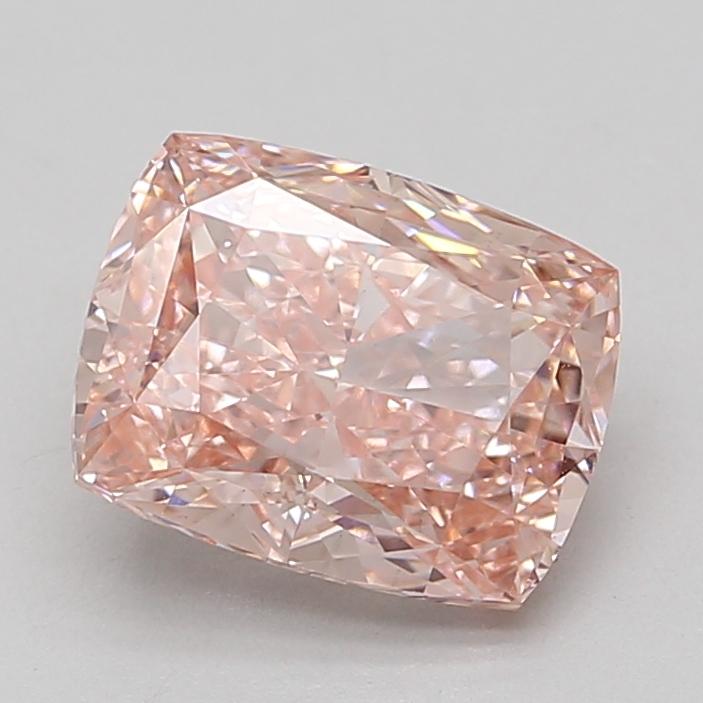 3.27 Ct. Fancy Vivid Pink Cushion Lab Grown Diamond