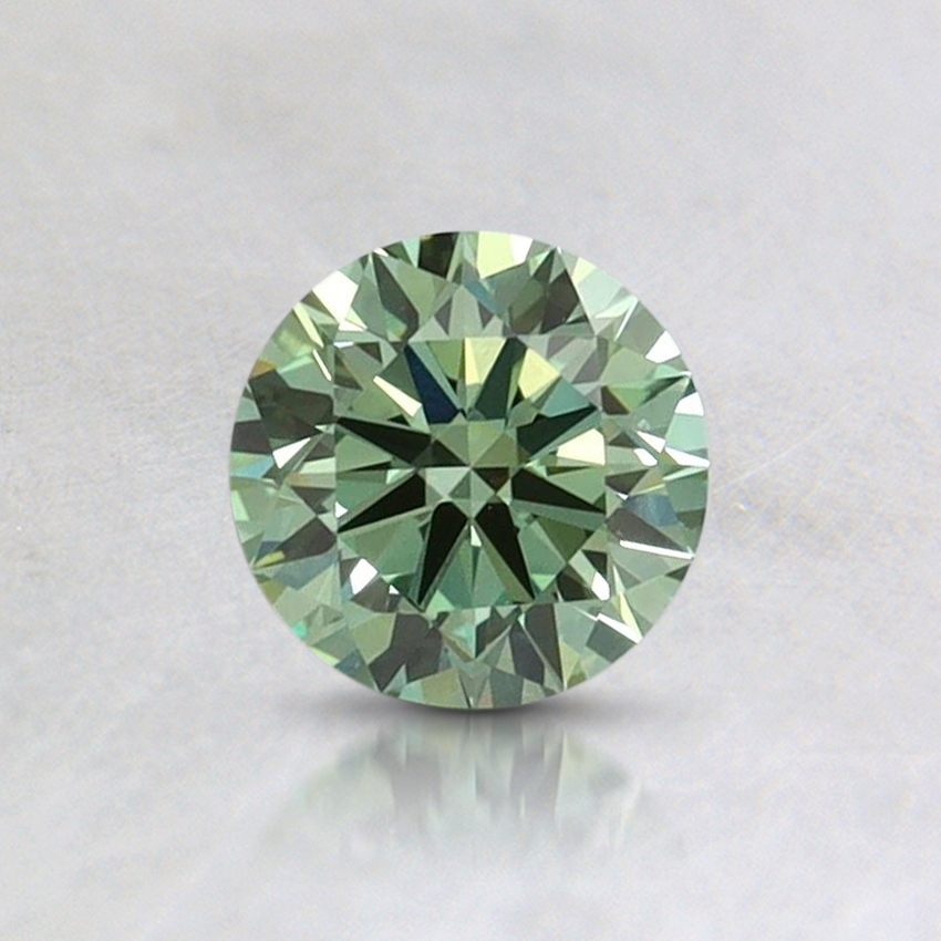 0.53 Ct. Fancy Vivid Pacific Green Round Lab Grown Diamond, top view