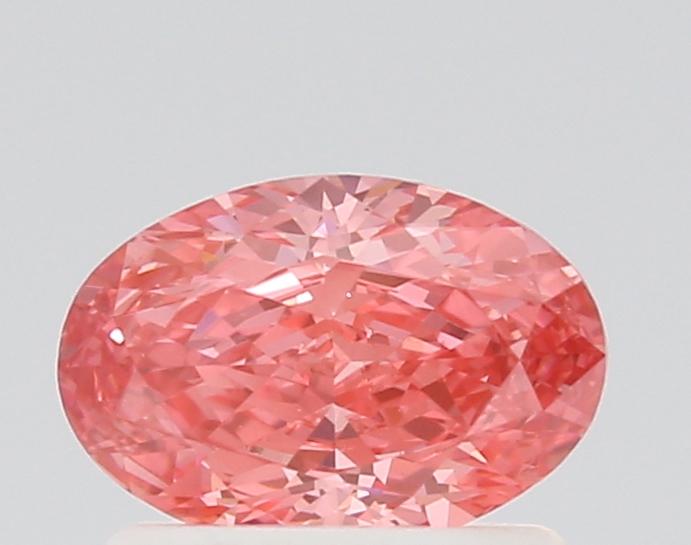0.78 Ct. Fancy Vivid Pink Oval Lab Grown Diamond