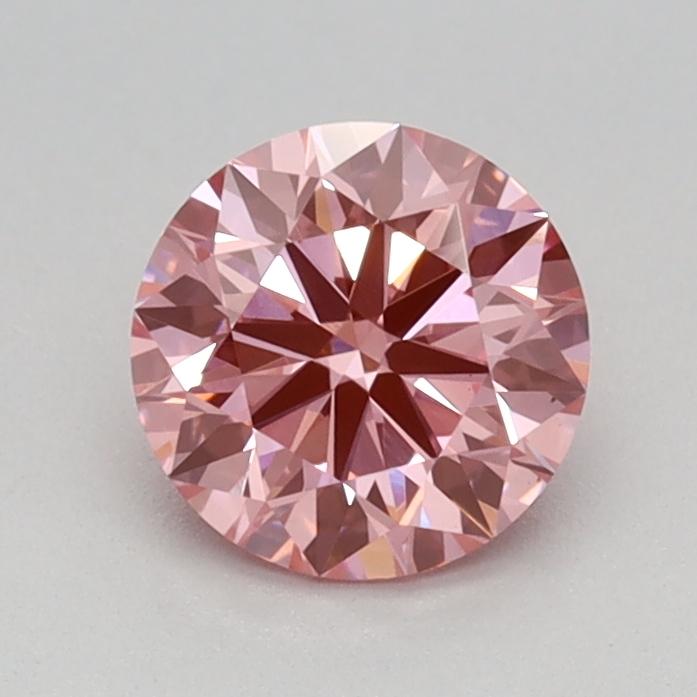 0.64 Ct. Fancy Vivid Pink Round Lab Grown Diamond
