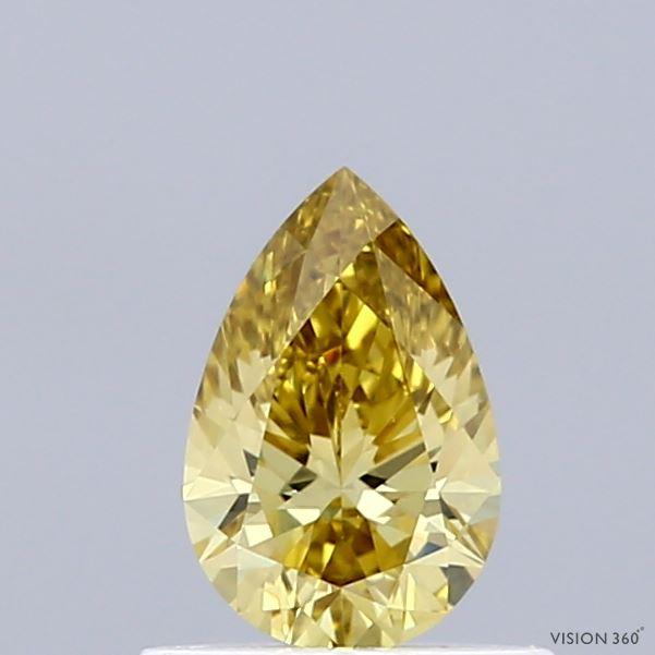 0.53 Ct. Fancy Intense Yellow Pear Lab Grown Diamond