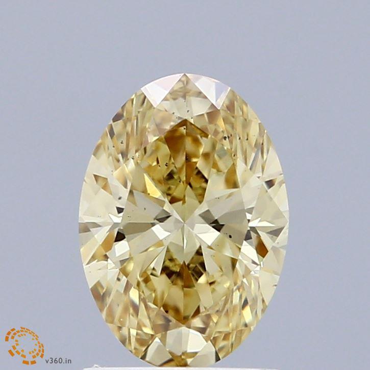 1.50 Ct. Fancy Intense Yellow Oval Lab Grown Diamond