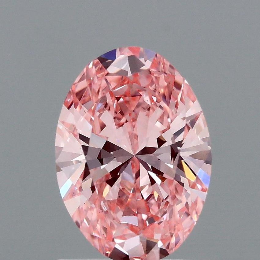 1.01 Ct. Fancy Vivid Pink Oval Lab Grown Diamond