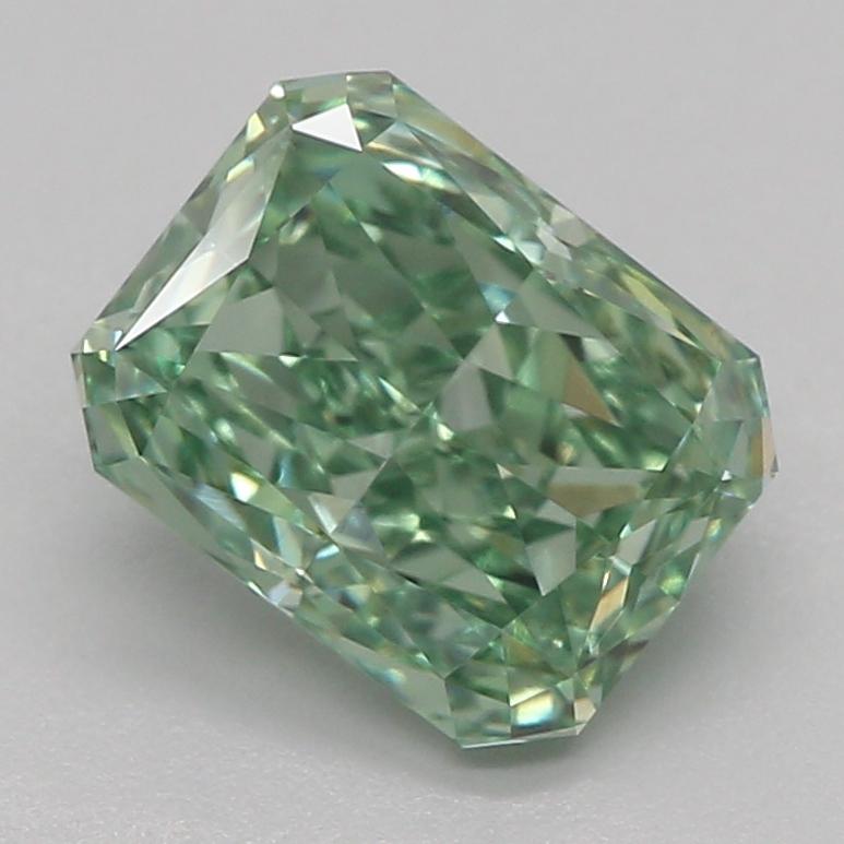 1.08 Ct. Fancy Vivid Green Radiant Lab Grown Diamond