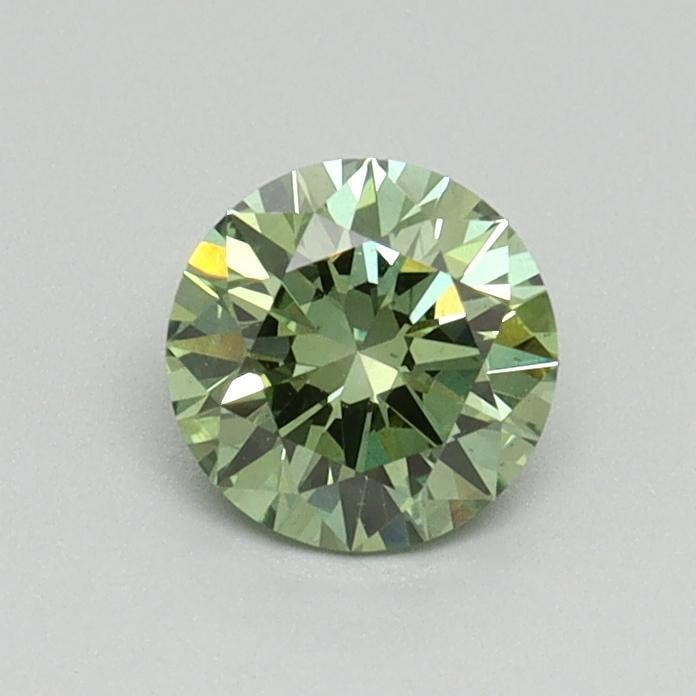 0.56 Ct. Fancy Vivid Green Round Lab Grown Diamond
