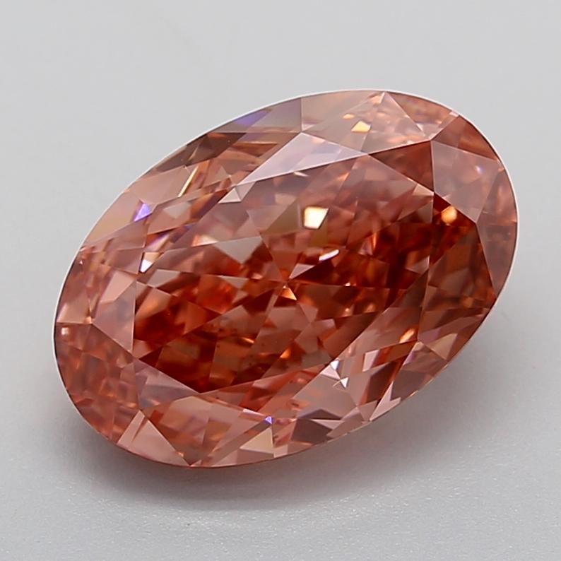 5.03 Ct. Fancy Vivid  Pink Oval Lab Grown Diamond