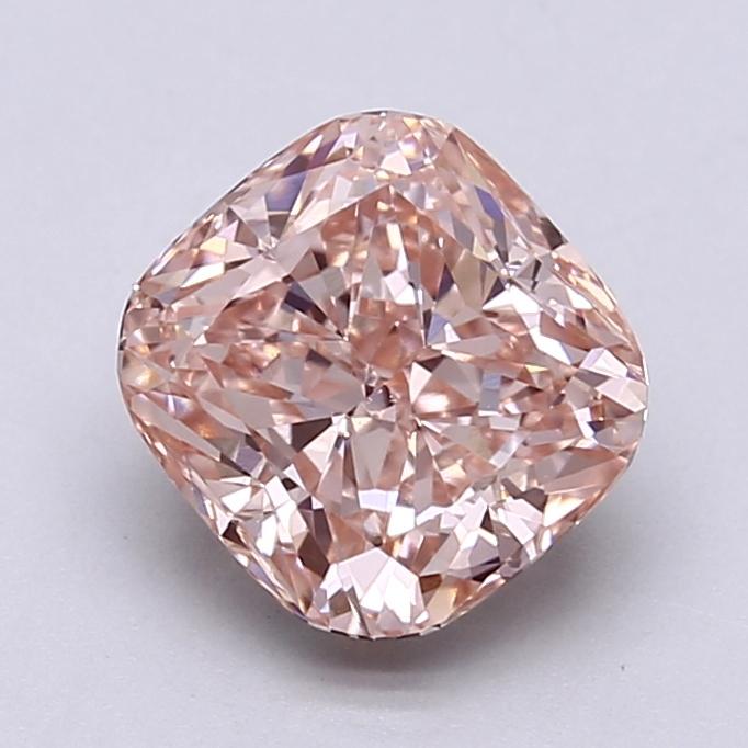 2.98 Ct. Fancy Intense  Pink Cushion Lab Grown Diamond