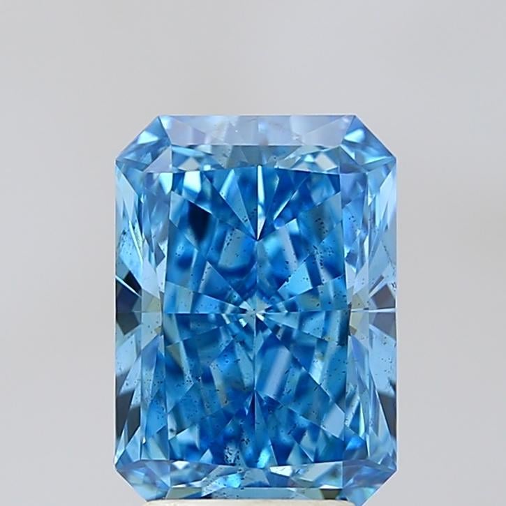 3.04 Ct. Fancy Vivid Blue Radiant Lab Grown Diamond