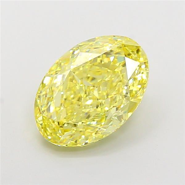 3.52 Ct. Fancy Intense Yellow Oval Lab Grown Diamond