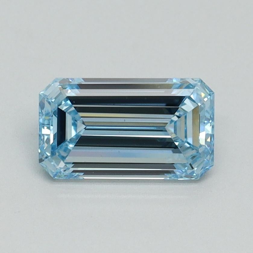 1.02 Ct. Fancy Intense Blue Emerald Lab Grown Diamond