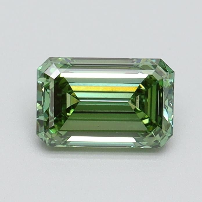 0.74 Ct. Fancy Vivid Pacific Green Emerald Lab Grown Diamond
