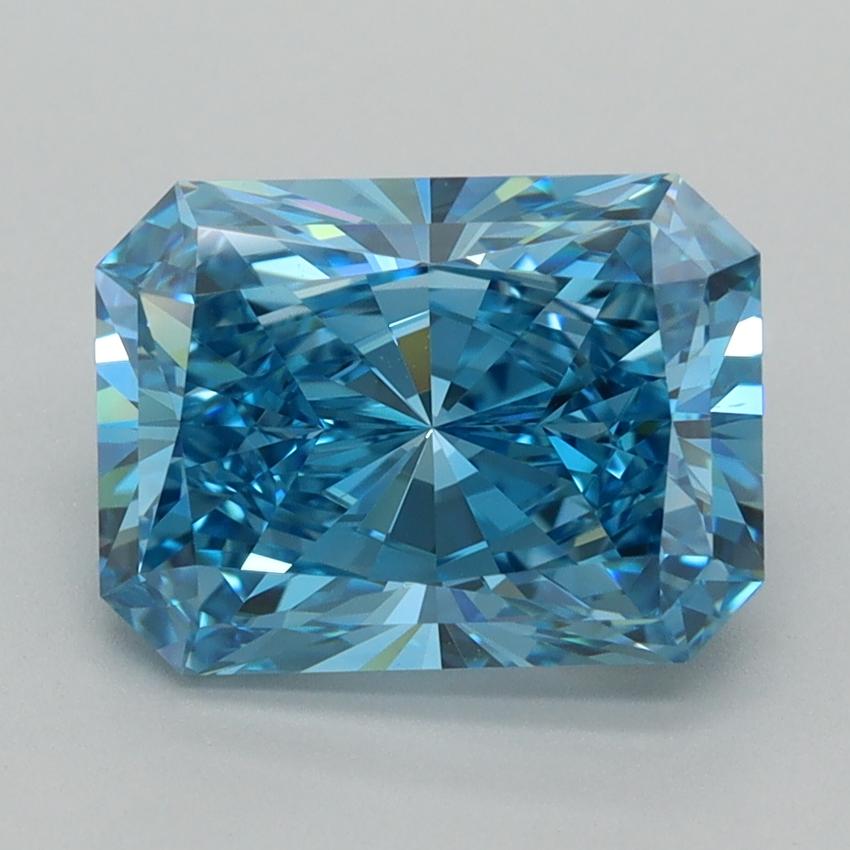 3.02 Ct. Fancy Vivid  Blue Radiant Lab Grown Diamond