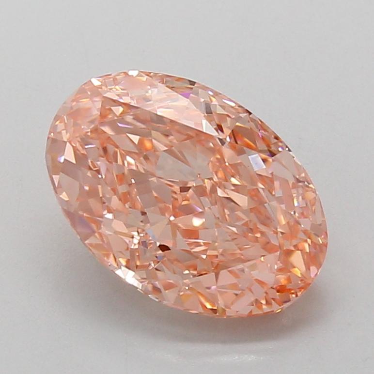 3.09 Ct. Fancy Vivid Pink Oval Lab Grown Diamond