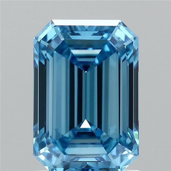 1.54 Ct. Fancy Vivid  Blue Emerald Lab Grown Diamond