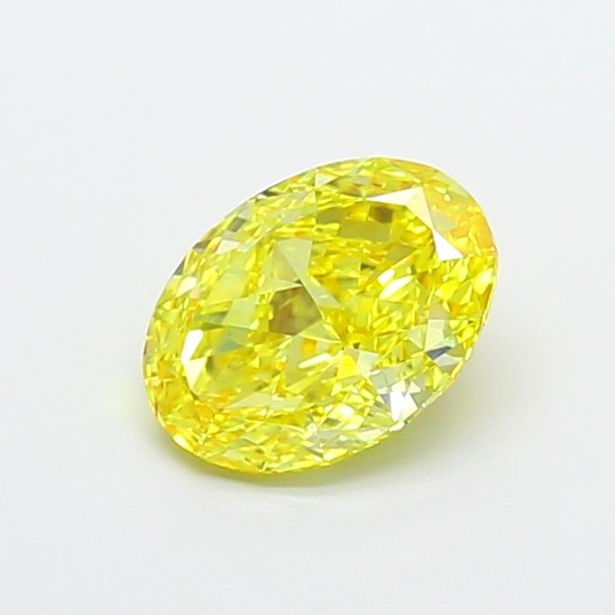 1.38 Ct. Fancy Vivid  Yellow Oval Lab Grown Diamond
