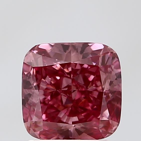 2.04 Ct. Fancy Vivid  Pink Cushion Lab Grown Diamond