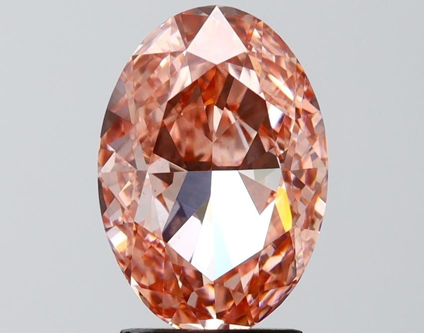 4.21 Ct. Fancy Intense Pink Oval Lab Grown Diamond