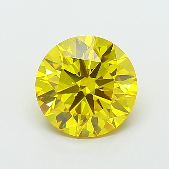 3.15 Ct. Fancy Vivid  Yellow Round Lab Grown Diamond
