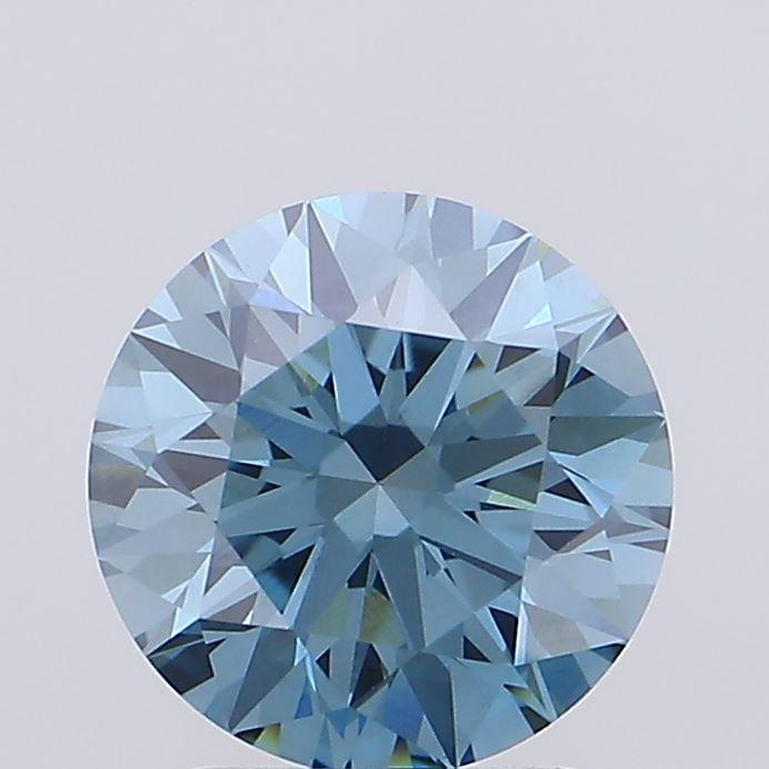 2.05 Ct. Fancy Vivid Blue Round Lab Grown Diamond