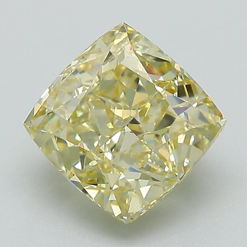2.74 Ct. Fancy Light Yellow Cushion Lab Grown Diamond