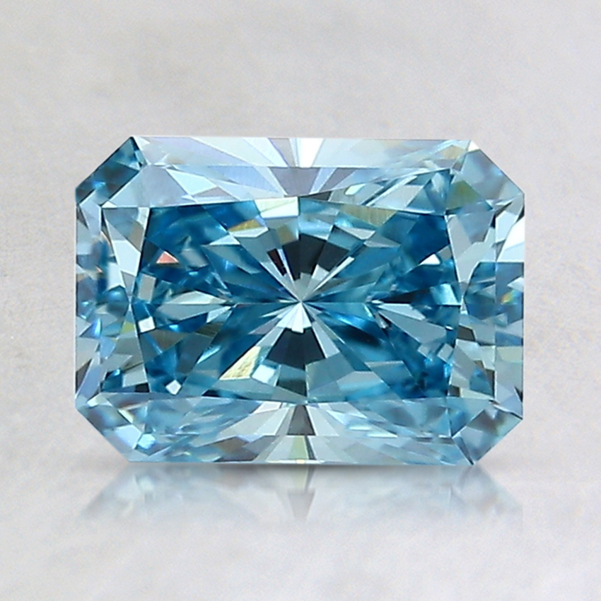 1.44 Ct. Fancy Vivid Blue Radiant Lab Created Diamond