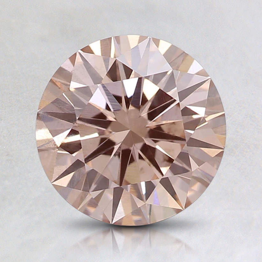 1.51 Ct. Fancy Light Orangy Pink Round Lab Grown Diamond
