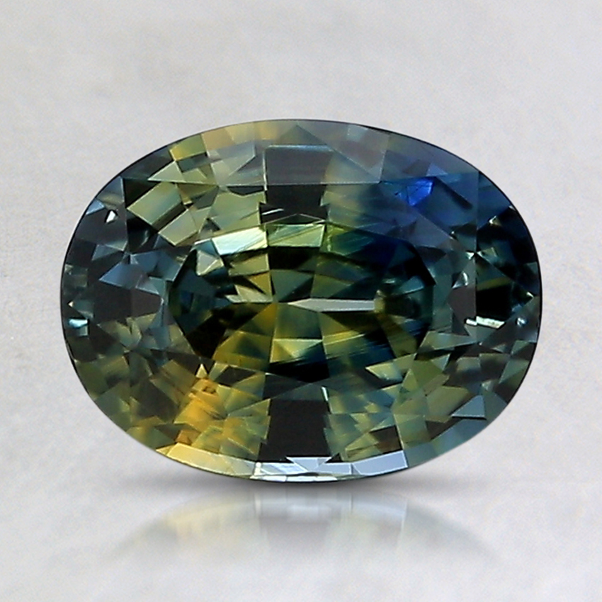 8.1x6.1mm Unheated Parti-Color Oval Sapphire