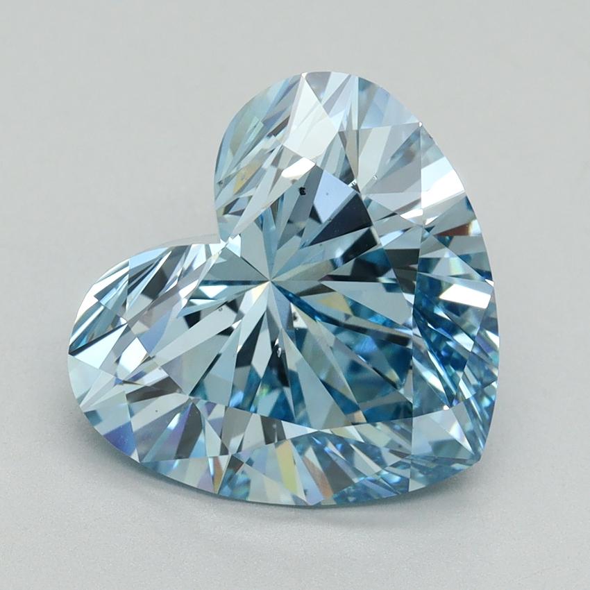 5.22 Ct. Fancy Vivid Blue Heart Lab Grown Diamond
