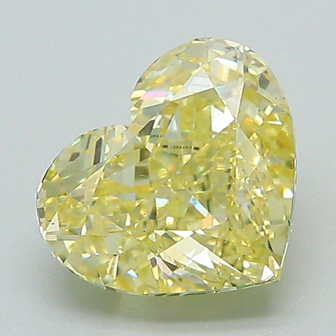 1.82 Ct. Fancy Intense Yellow Heart Lab Grown Diamond