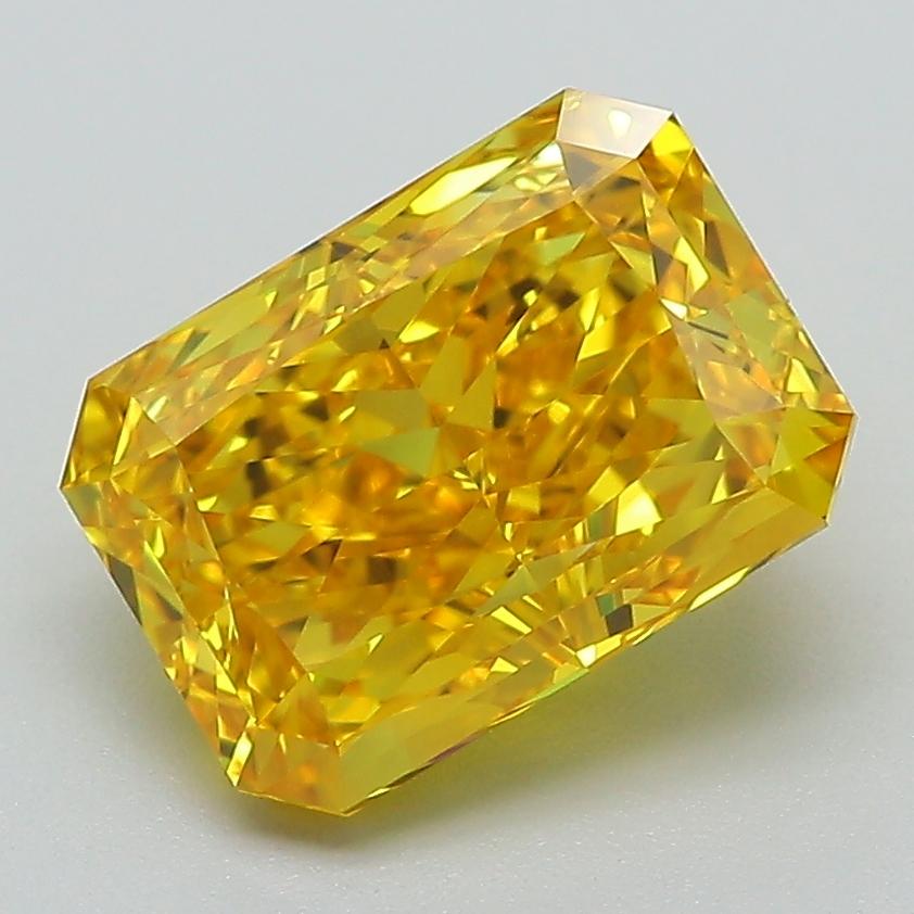 3.01 Ct. Fancy Vivid Yellow Radiant Lab Grown Diamond