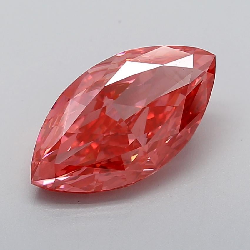 3.73 Ct. Fancy Vivid Pink Marquise Lab Grown Diamond
