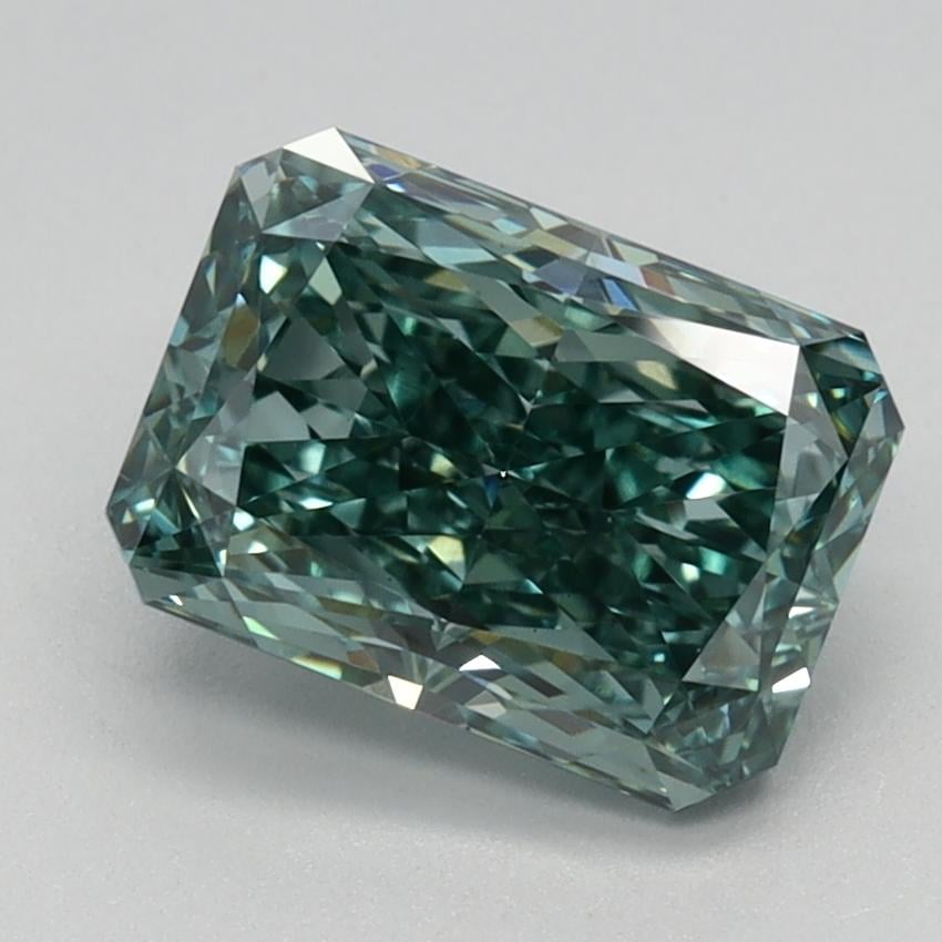 1.75 Ct. Fancy Vivid Green Radiant Lab Grown Diamond