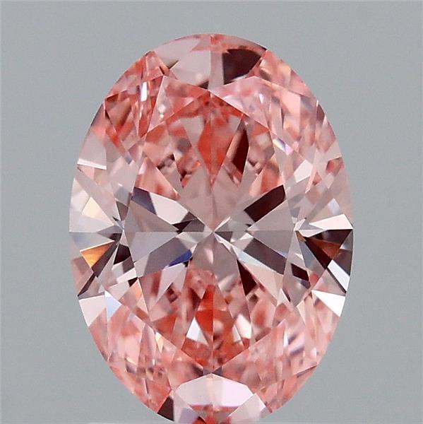 1.52 Ct. Fancy Vivid Pink Oval Lab Grown Diamond