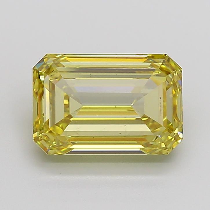 5.29 Ct. Fancy Intense Yellow Emerald Lab Grown Diamond
