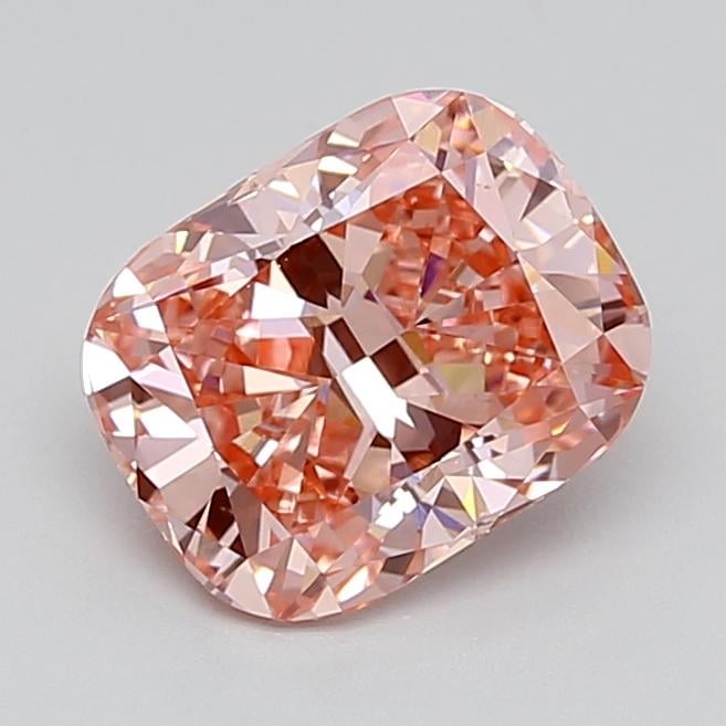2.54 Ct. Fancy Vivid  Pink Cushion Lab Grown Diamond