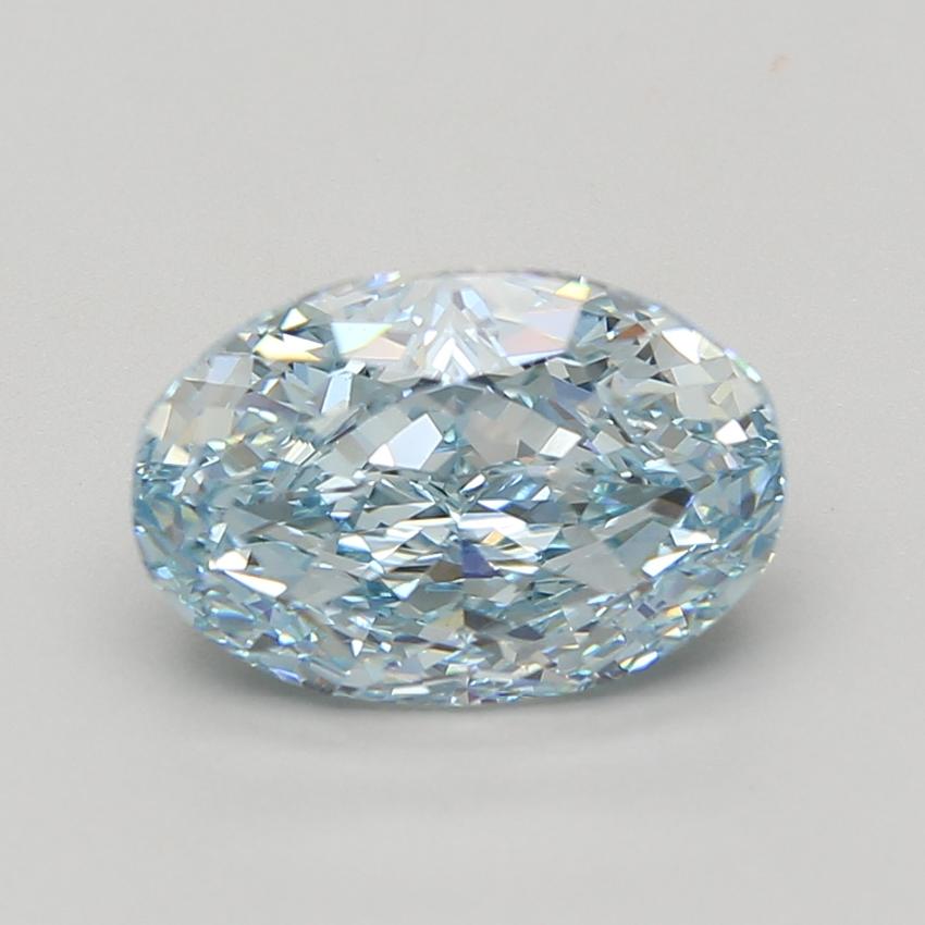 4.09 Ct. Fancy Vivid Blue Oval Lab Grown Diamond