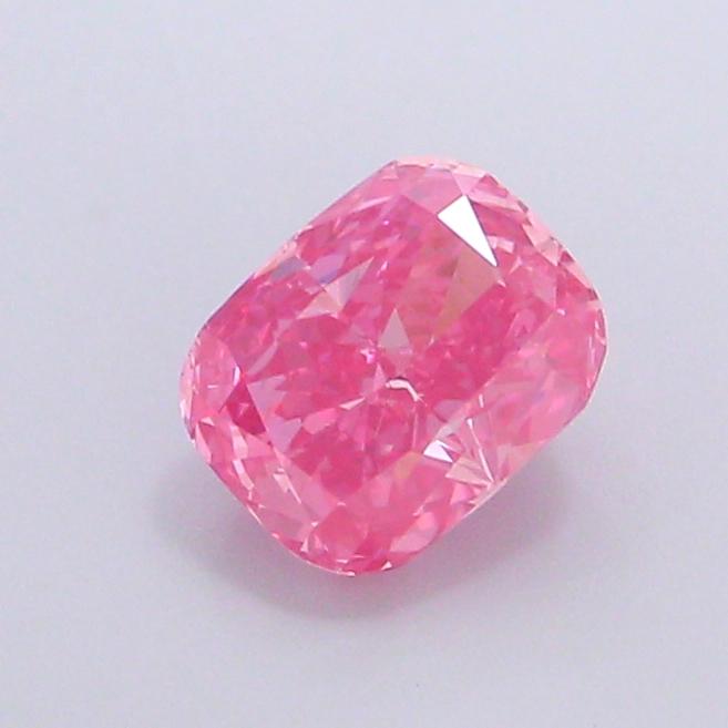 1.10 Ct. Fancy Vivid  Pink Cushion Lab Grown Diamond