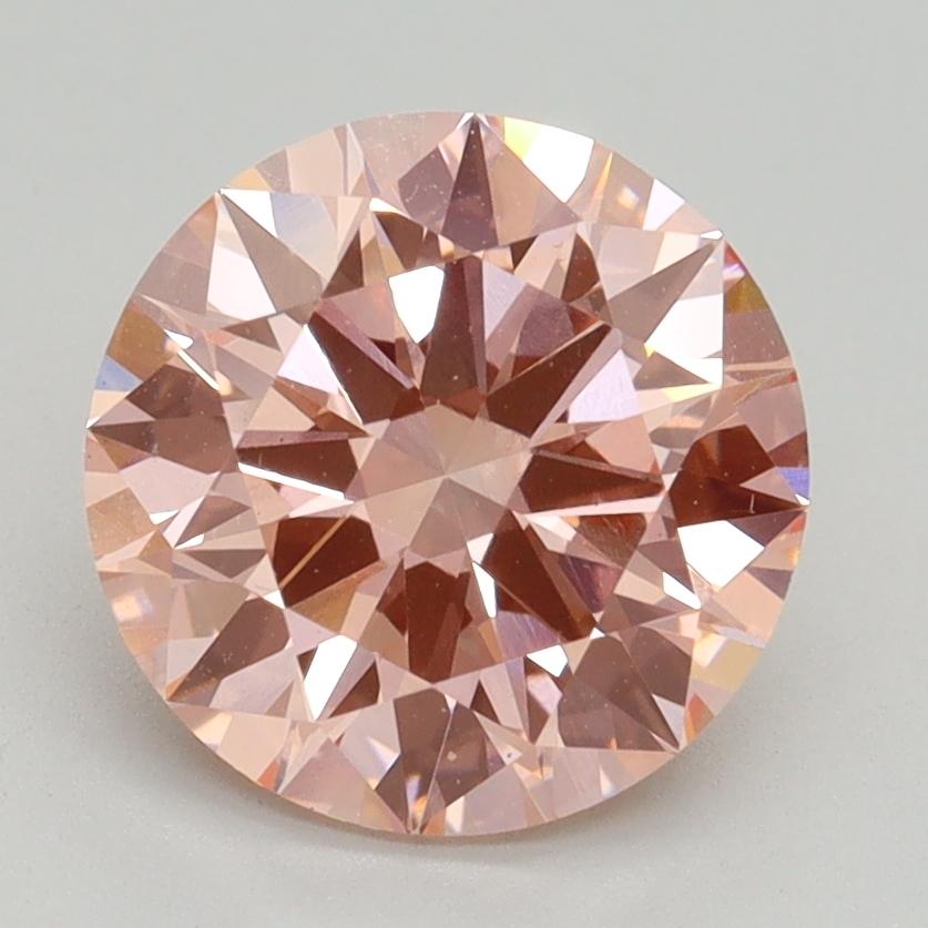 2.54 Ct. Fancy Intense Pink Round Lab Grown Diamond