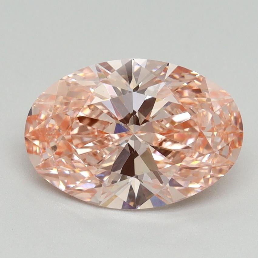 2.05 Ct. Fancy Vivid Pink Oval Lab Grown Diamond
