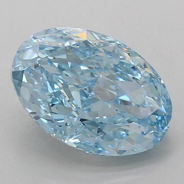 3.51 Ct. Fancy Vivid Blue Oval Lab Grown Diamond
