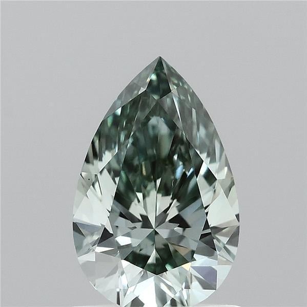 1.03 Ct. Fancy Vivid  Green Pear Lab Grown Diamond