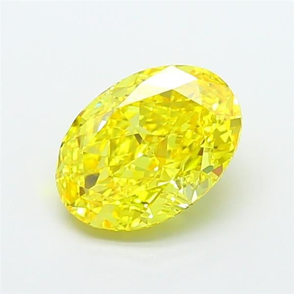 2.58 Ct. Fancy Vivid  Yellow Oval Lab Grown Diamond