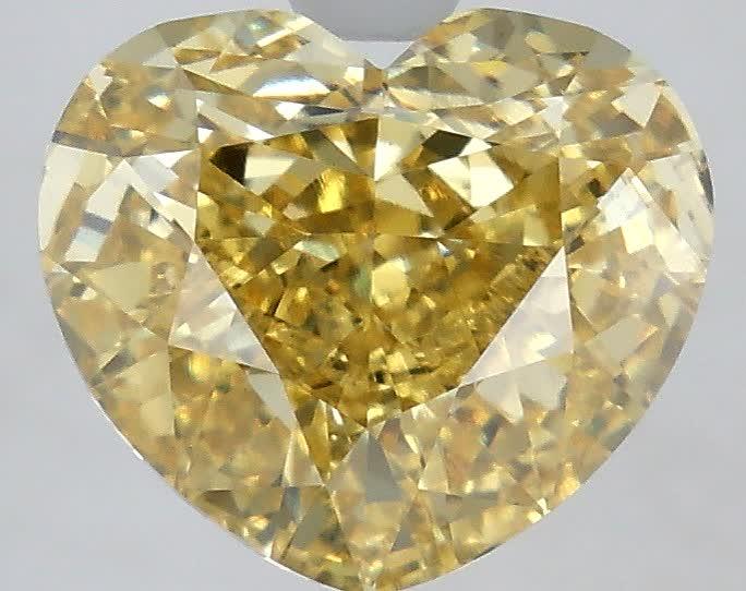 5.03 Ct. Fancy Intense Yellow Heart Lab Grown Diamond